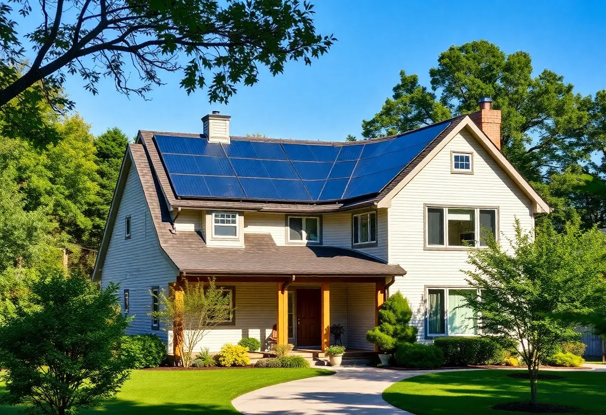 An energy efficient roof demonstrating cost reduction techniques.