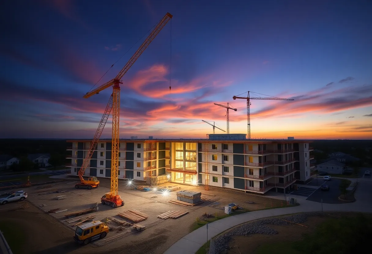Construction site of a new medical center in Bluffton, South Carolina