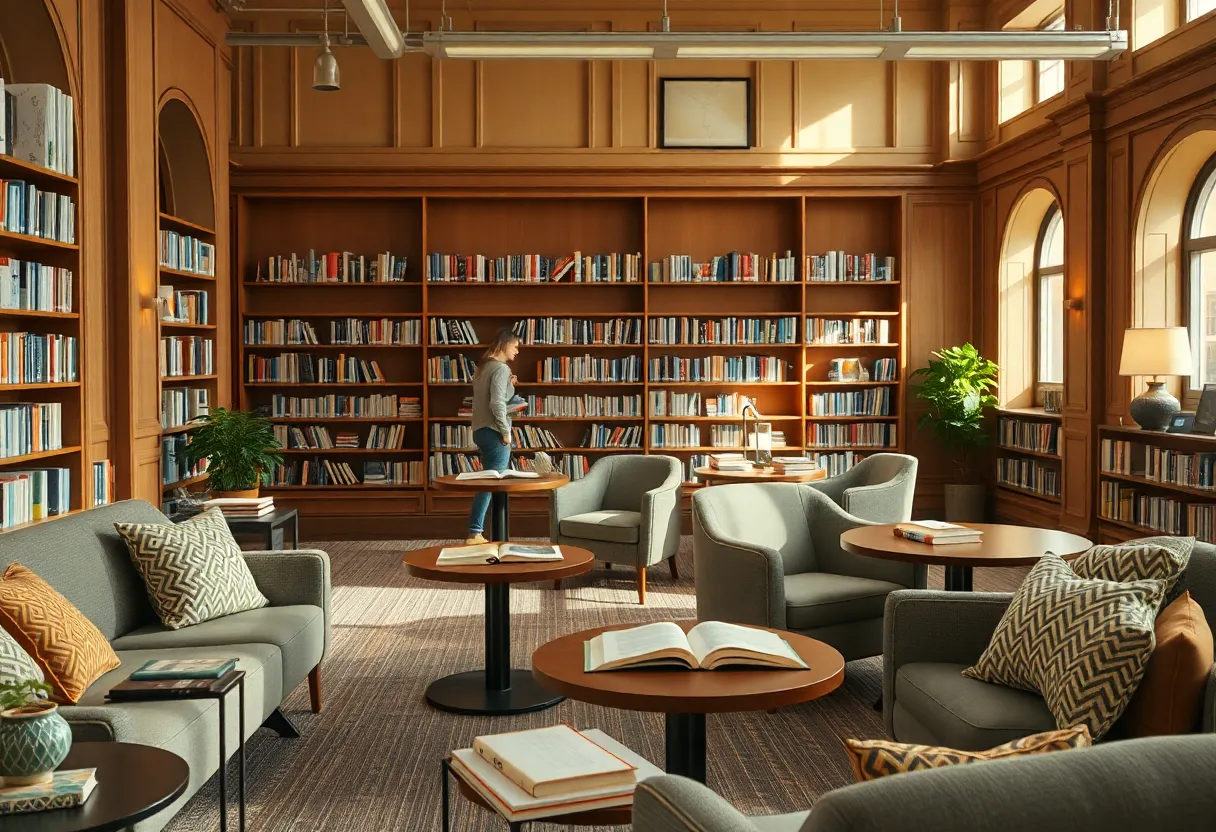 Peaceful reading space for Silent Book Club