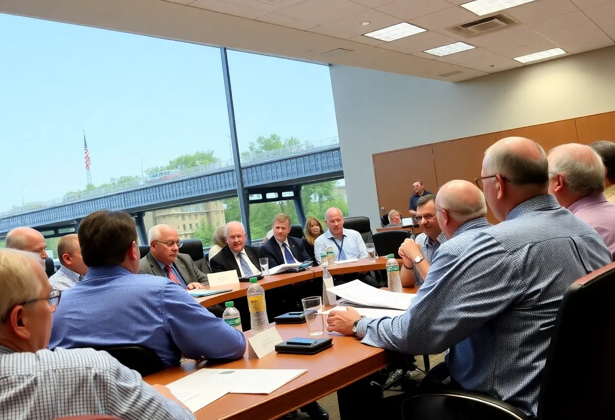 Local officials meeting to discuss the U.S. 278 Corridor Project
