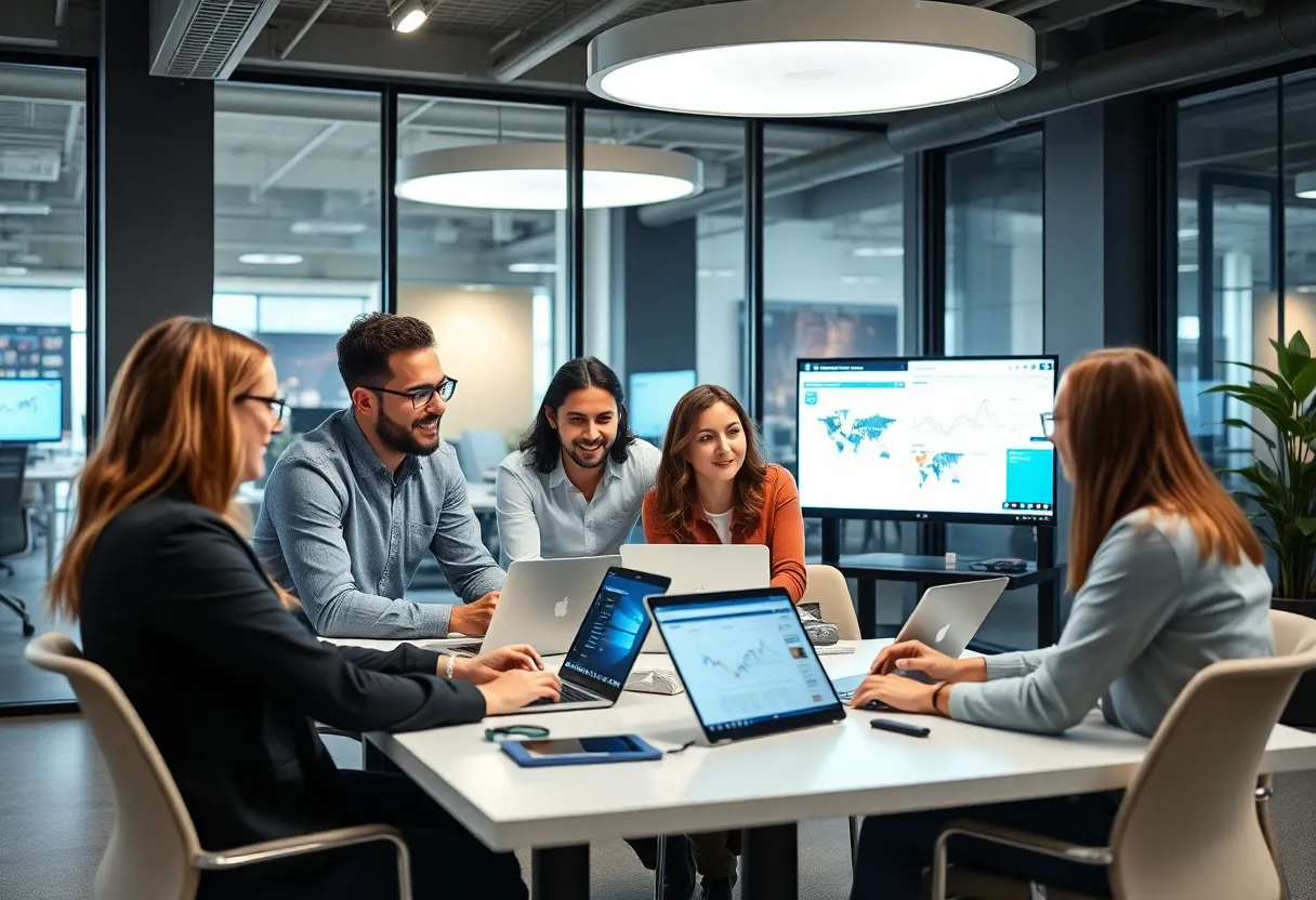 VCI Global digital marketing team collaborating in the office