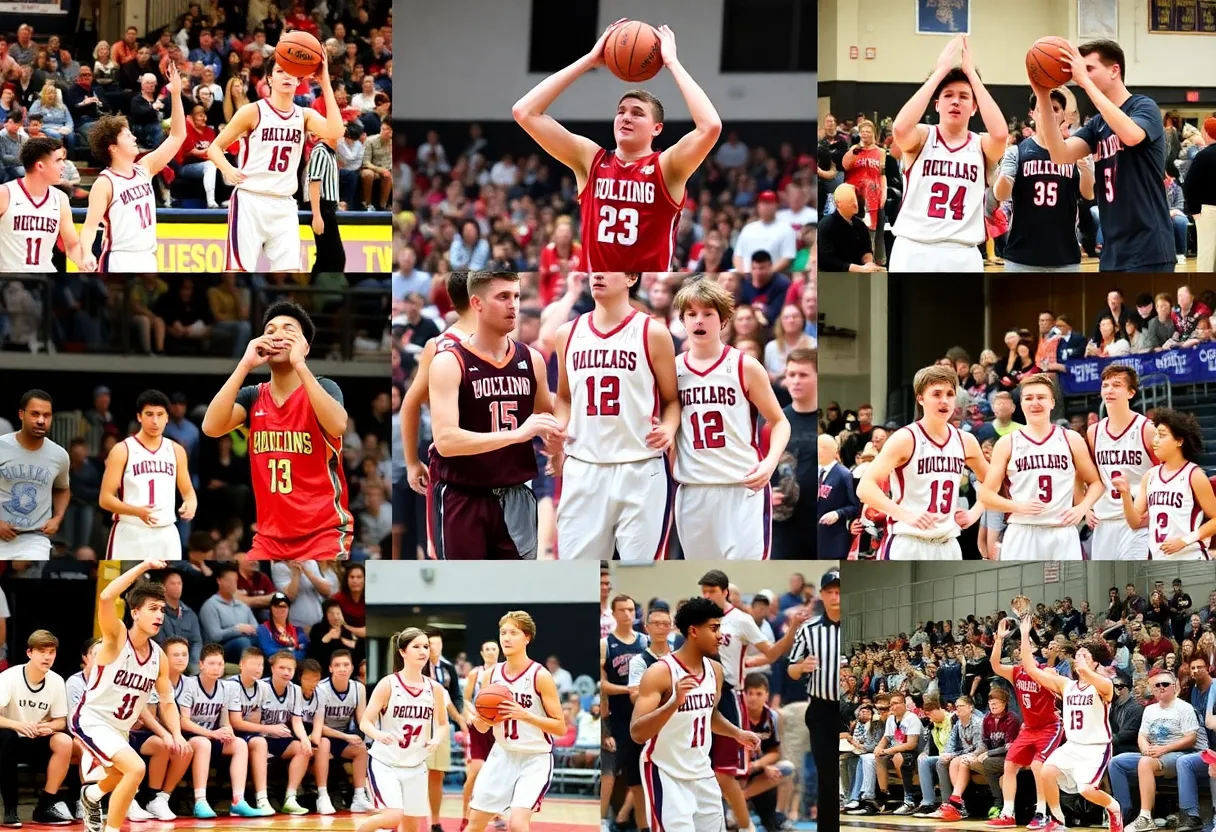 High school basketball players from Beaufort teams during games