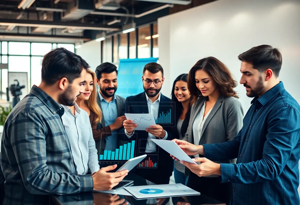 Marketers analyzing behavioral insights for digital marketing strategy.