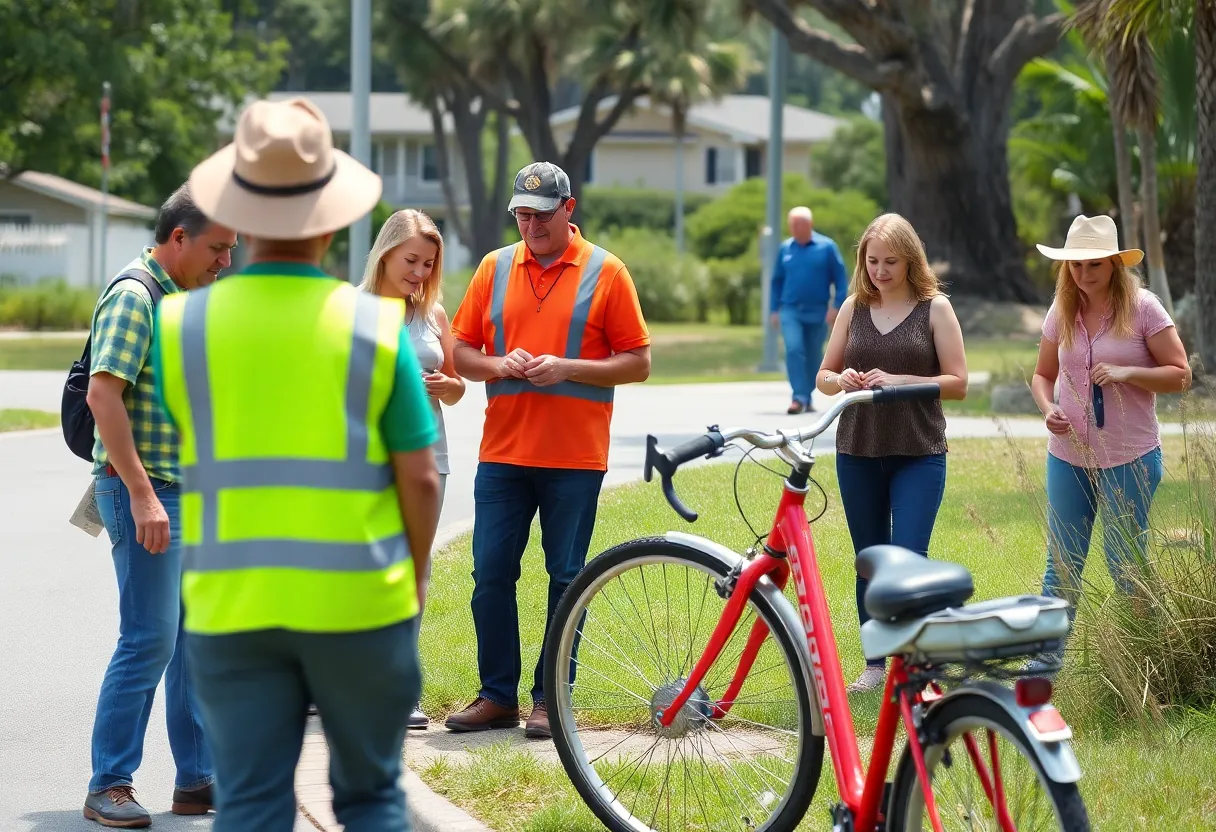 Community members searching for a missing person in Hilton Head