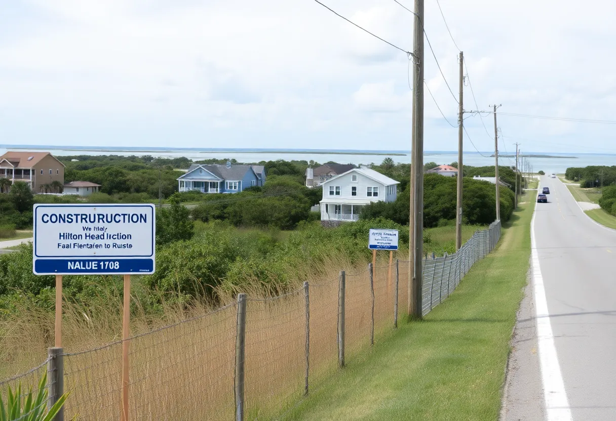 Construction site for the U.S. 278 Corridor Project in Hilton Head