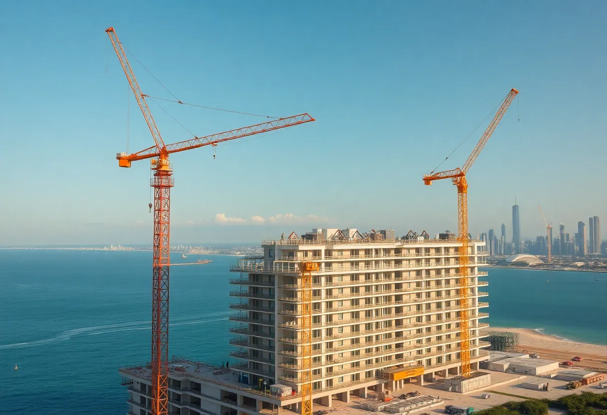 Construction site of a new hotel in Myrtle Beach