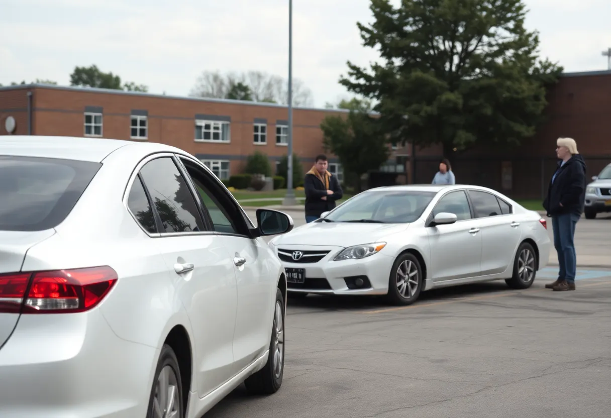 Parking lot incident involving a school teacher