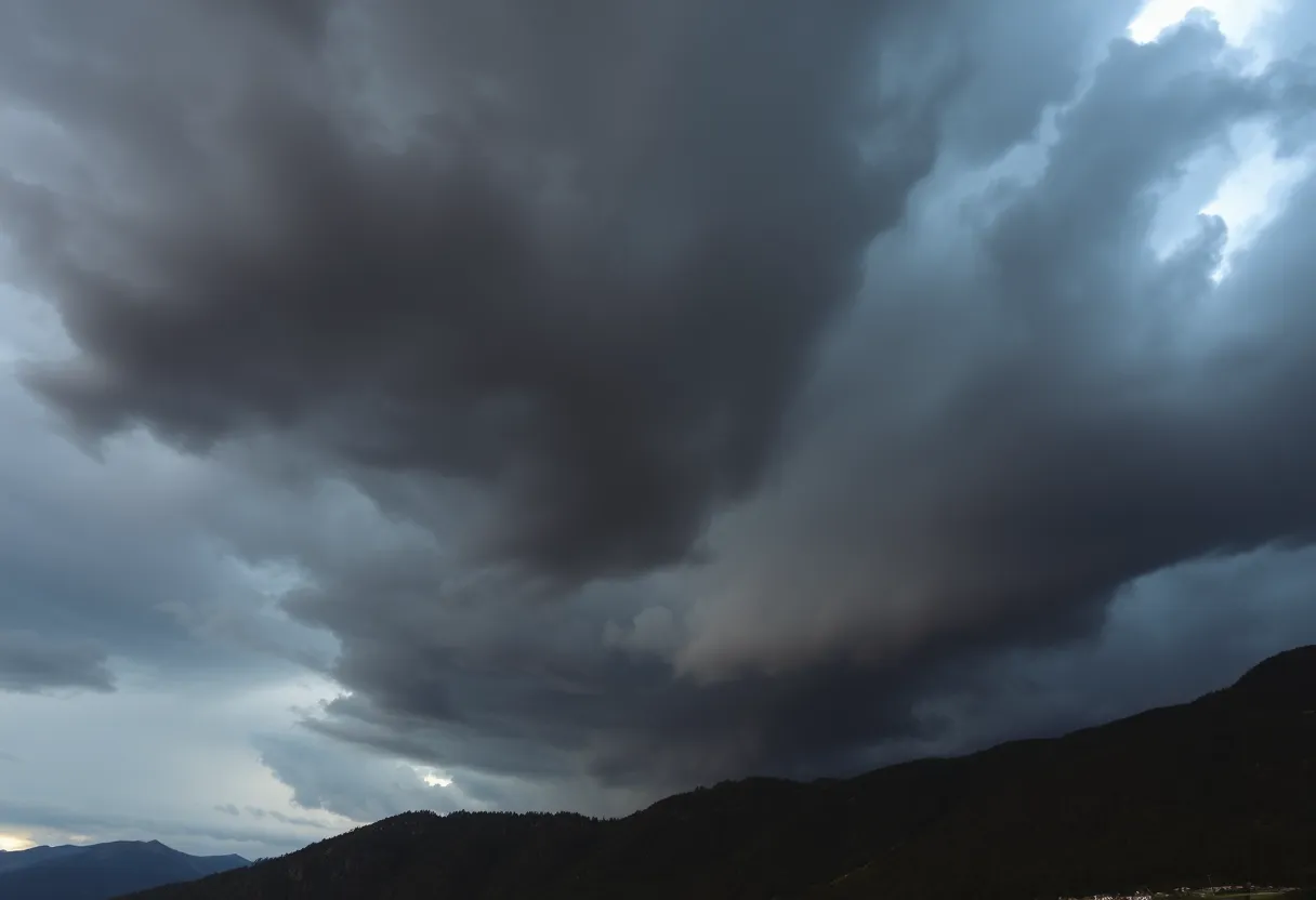 Dark storm clouds gathering in Upstate South Carolina