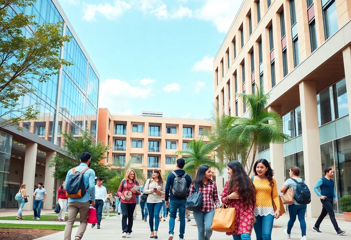 Students engaged in learning on the USCB campus during a celebration event.