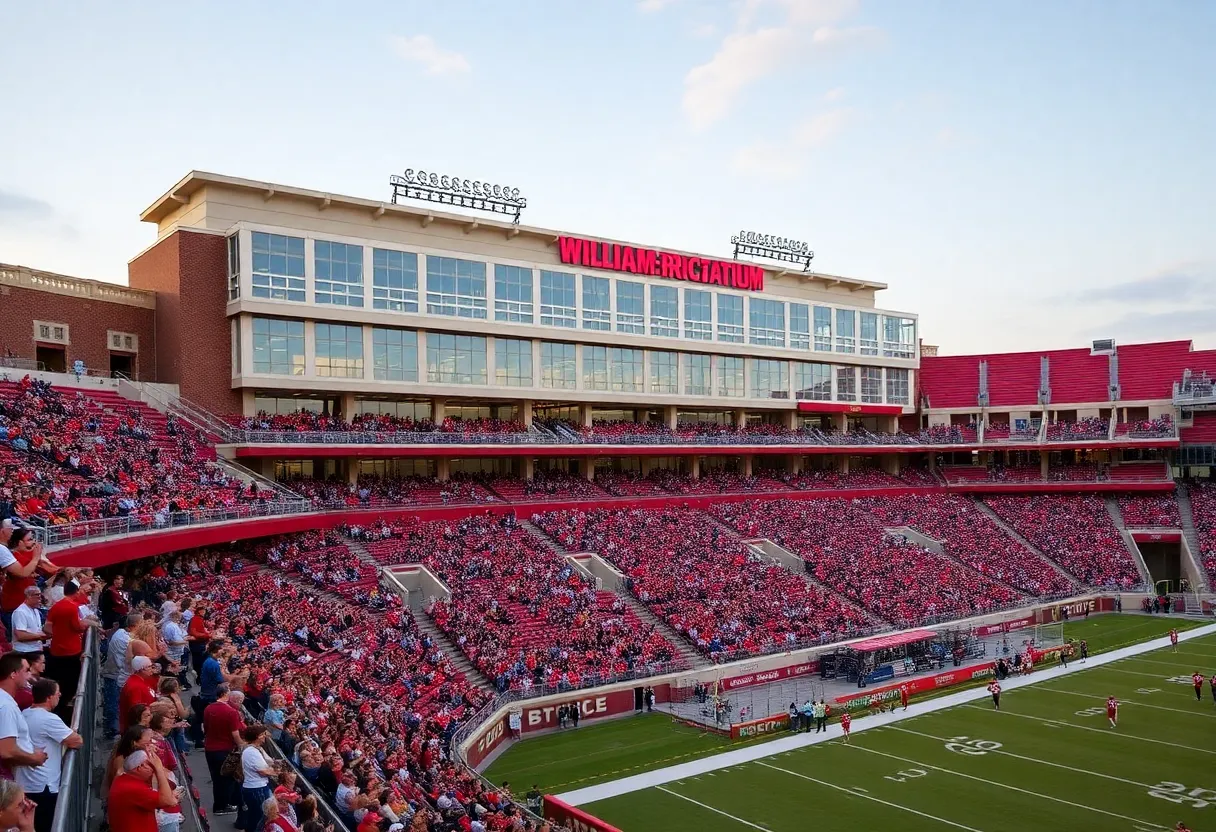 Rendering of renovated Williams-Brice Stadium with premium suites