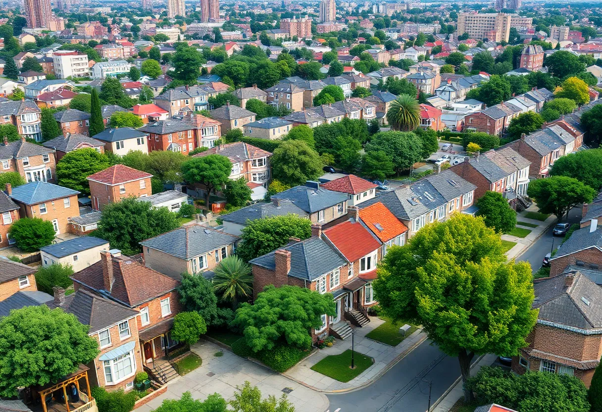 A diverse neighborhood featuring affordable housing options in Savannah
