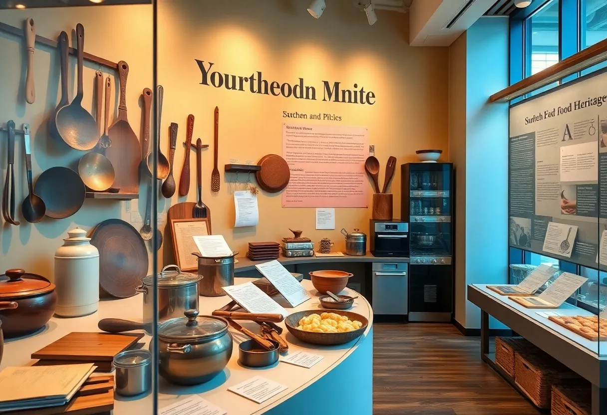 Interactive exhibit at Bluffton's Foodseum celebrating Southern cuisine.