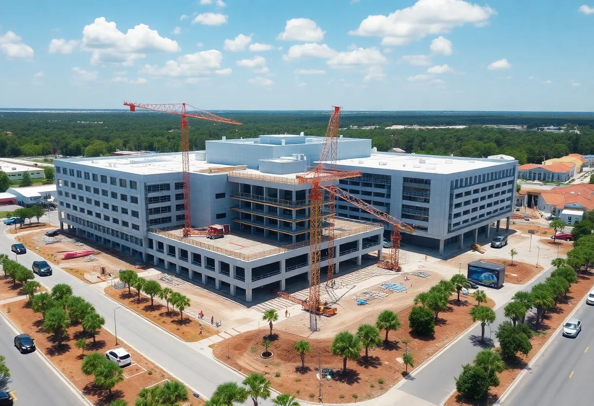 Construction site of the new hospitals in Bluffton, SC