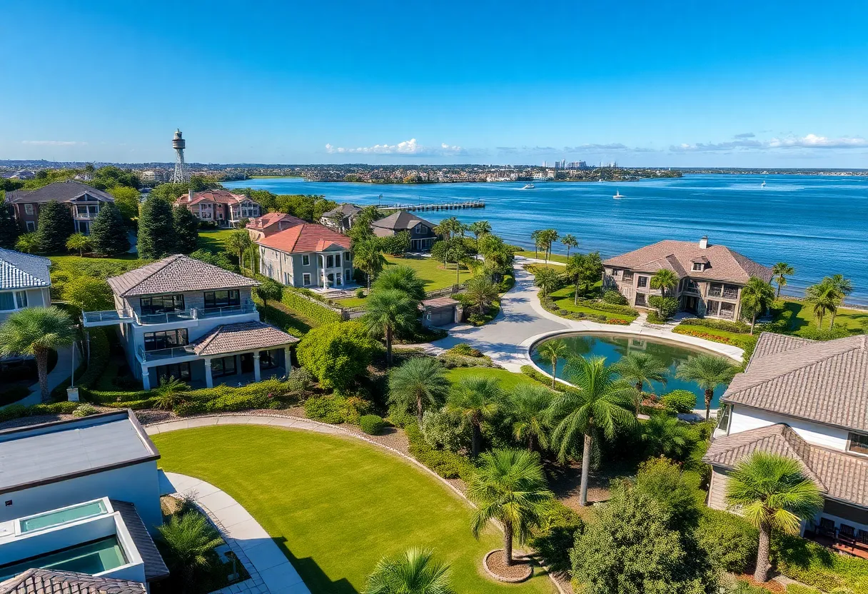 Conceptual illustration of Cane Island luxury housing development