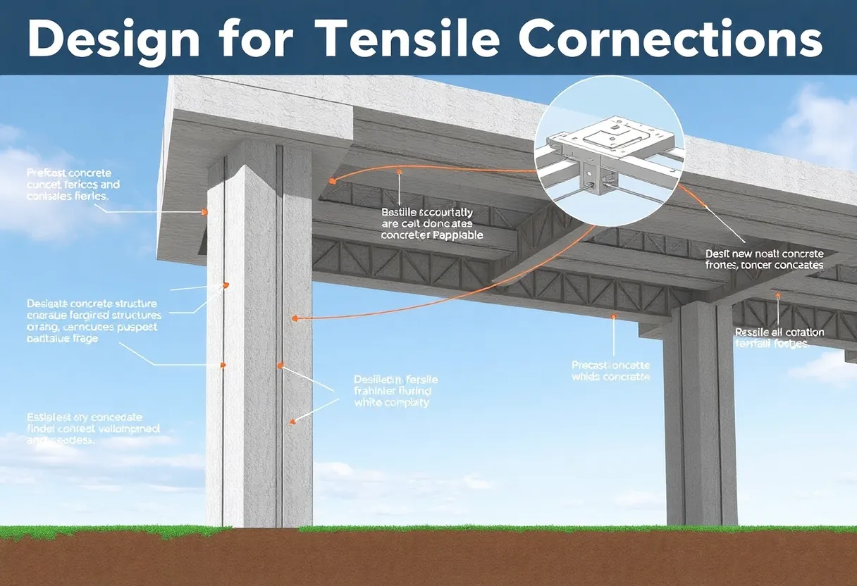 Illustration of Design for Tensile Fabric Connections in construction