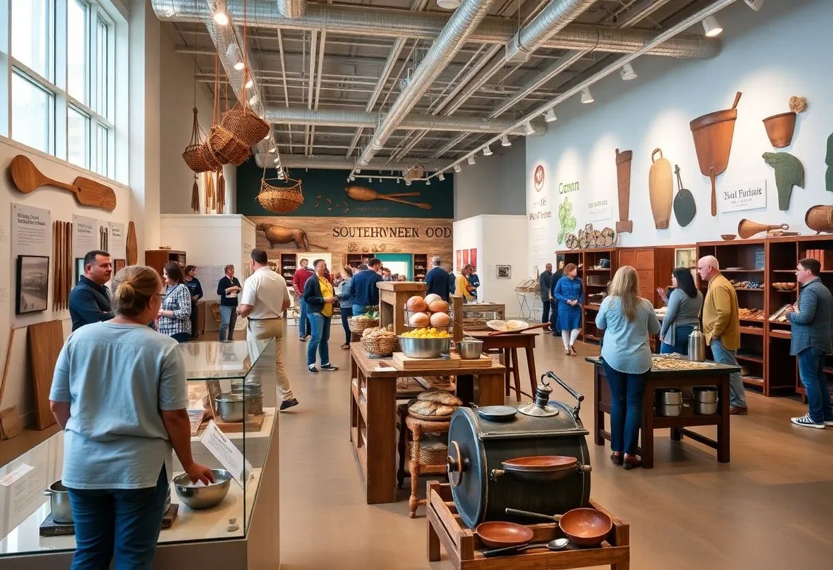 Exhibit at the Foodseum showcasing Southern food heritage