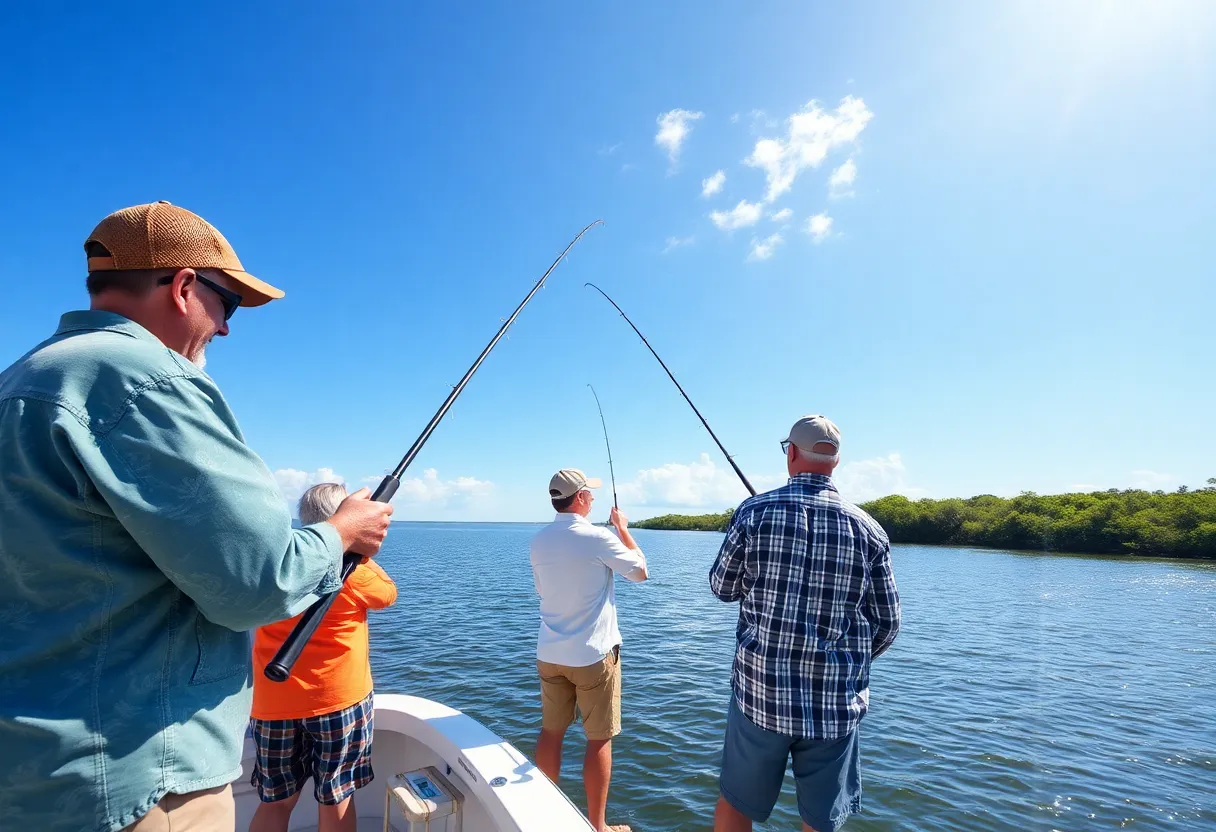 Anglers fishing on Hilton Head Island