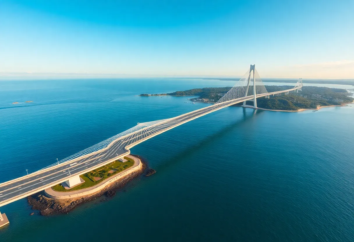 Conceptual design of a bridge connecting Hilton Head Island to the mainland