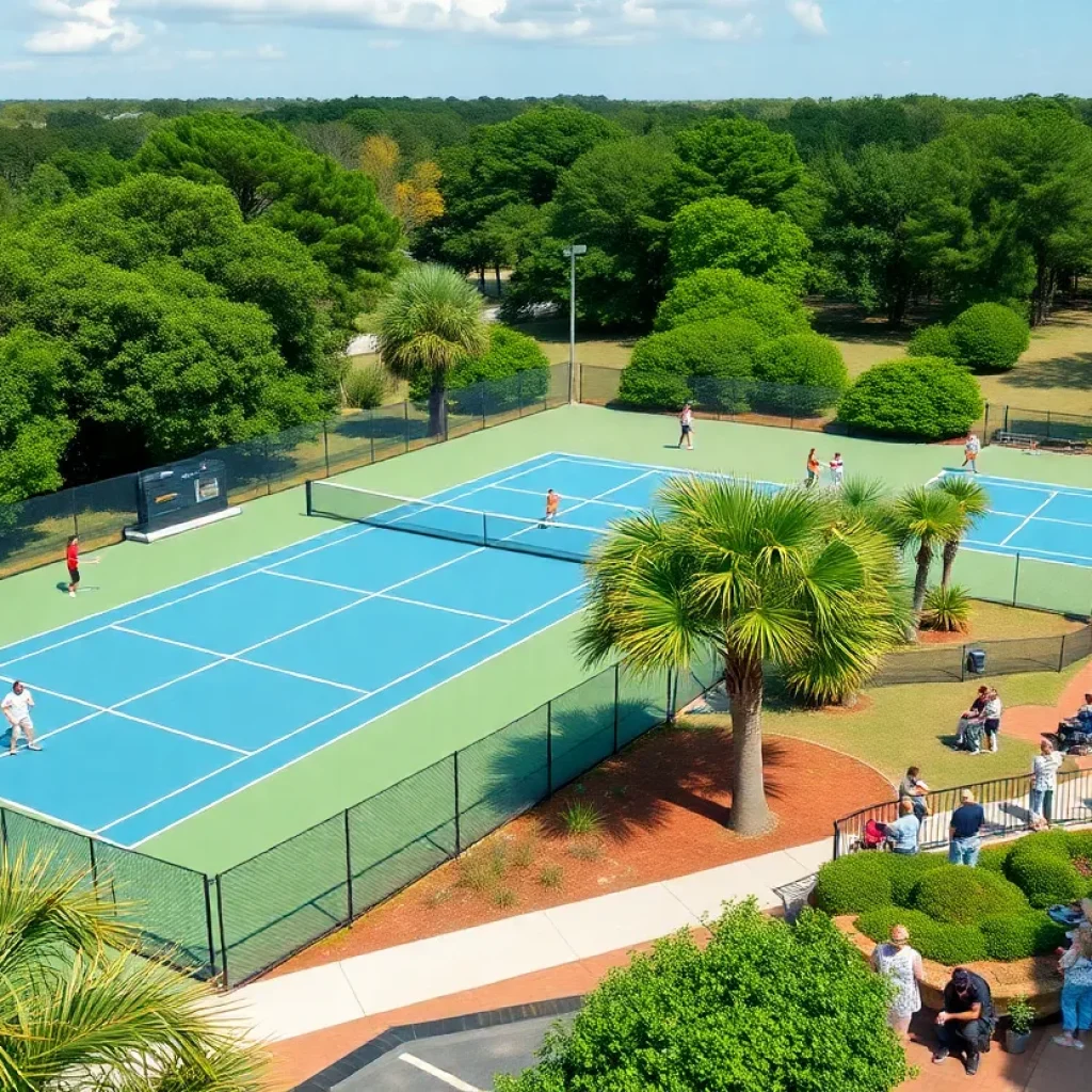 Public tennis courts on Hilton Head Island during the Spring Tennis Fest