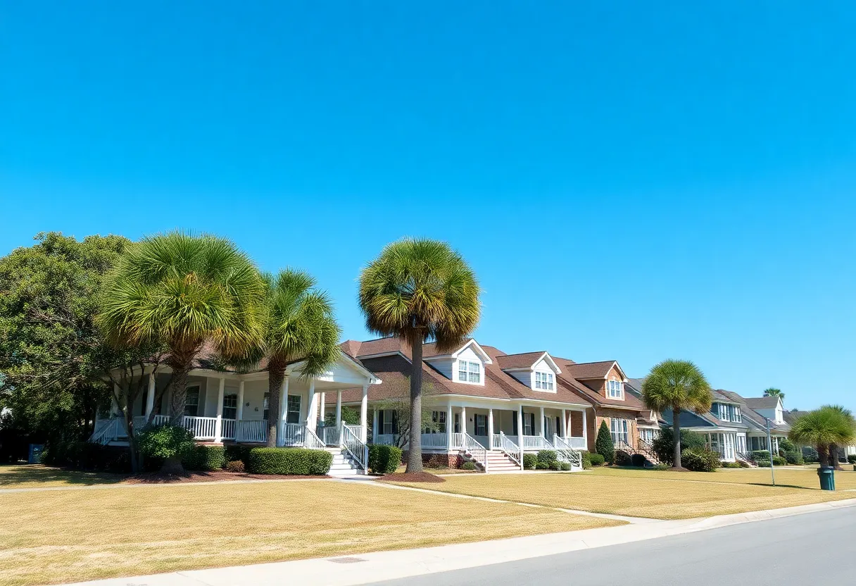 Residential homes in Savannah, Georgia