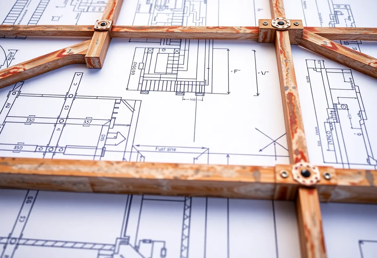 Blueprint highlighting the importance of structural integrity in engineering designs.