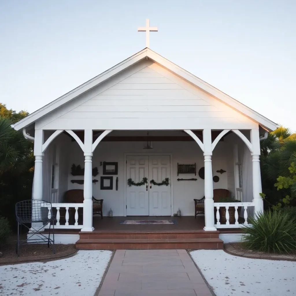 Exterior view of the Tybee Island Wedding Chapel