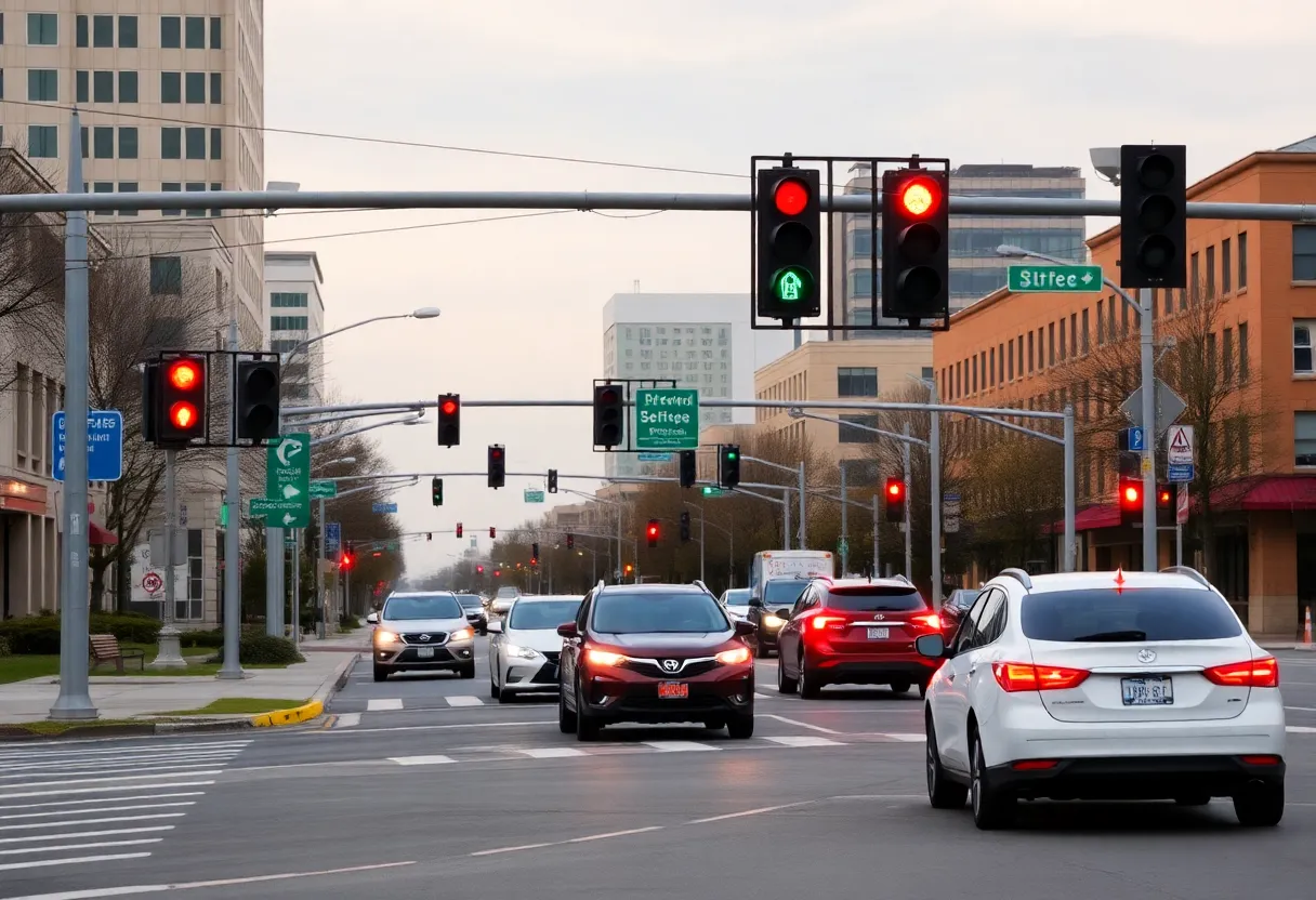 Traffic light and lane redesign at a Beaufort County intersection