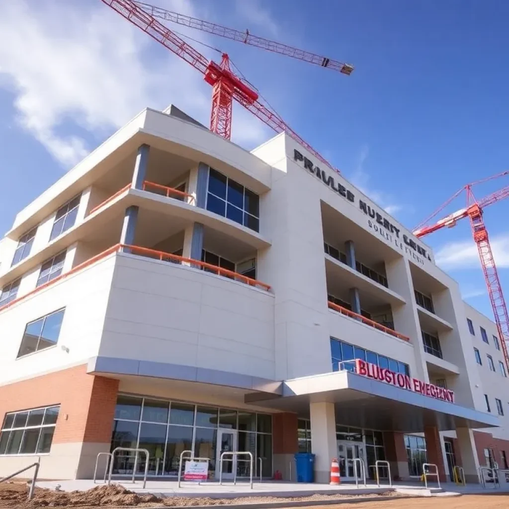 Construction site of the Bluffton Emergency Department