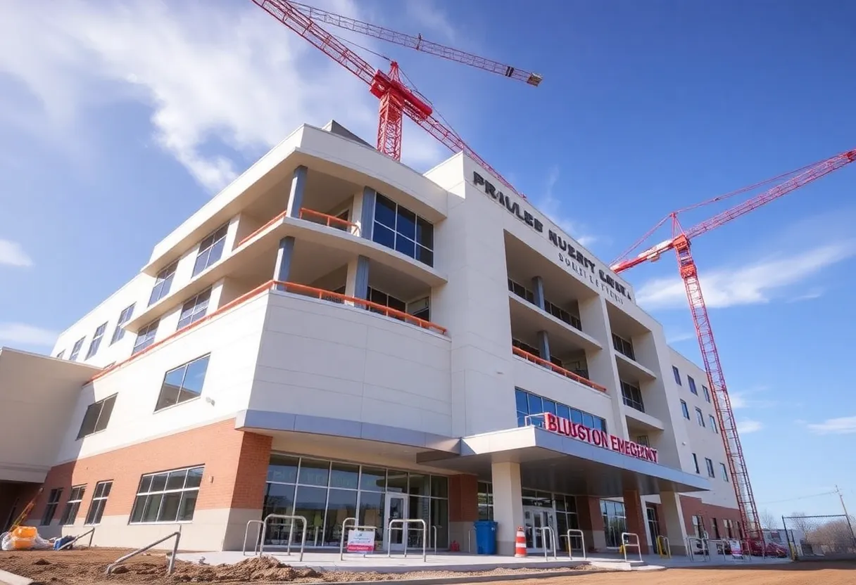 Construction site of the Bluffton Emergency Department