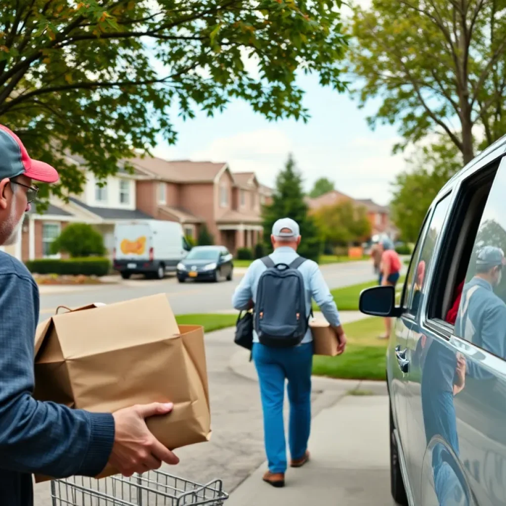 Delivery service assisting seniors with groceries in Beaufort, SC