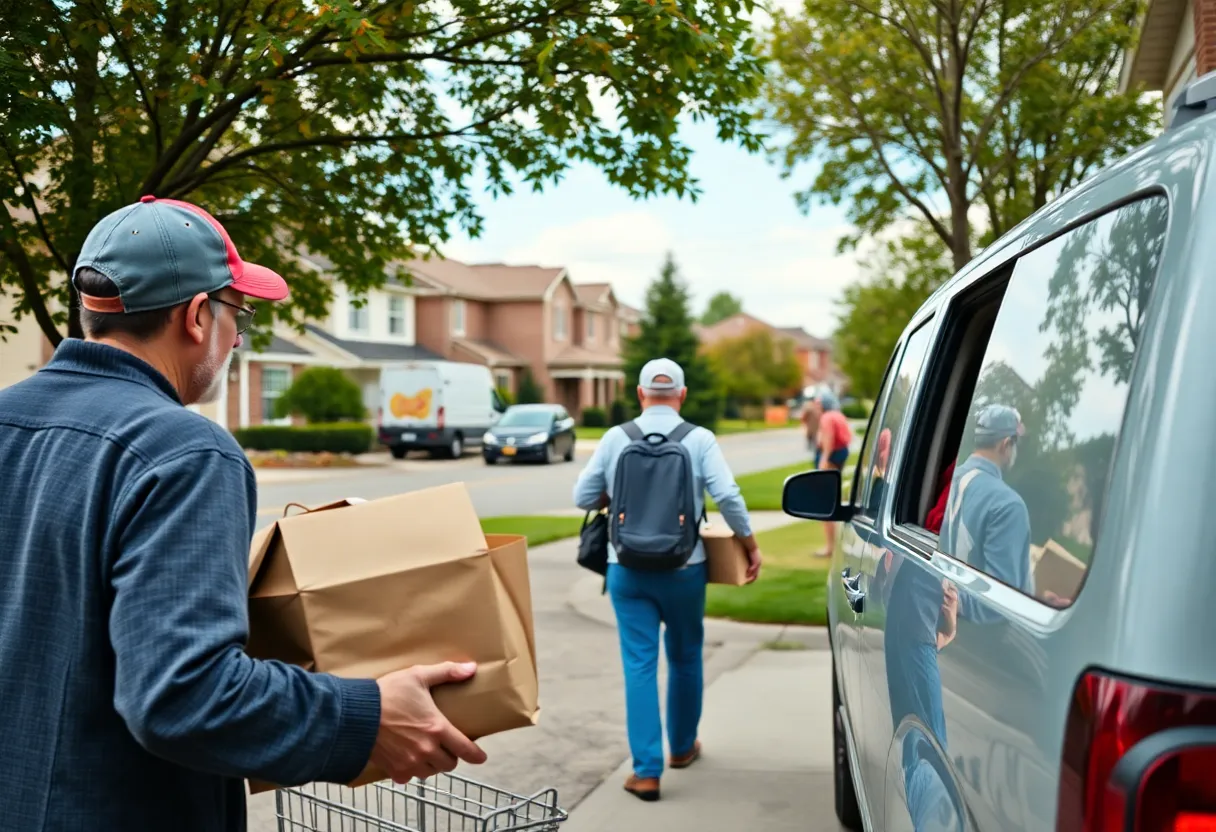 Delivery service assisting seniors with groceries in Beaufort, SC