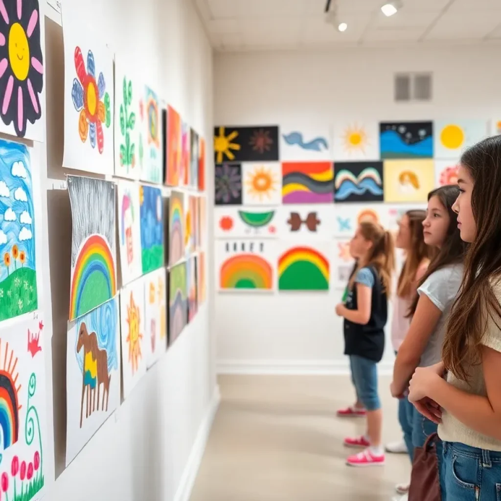 Art exhibition showcasing youth talent at Coastal Discovery Museum