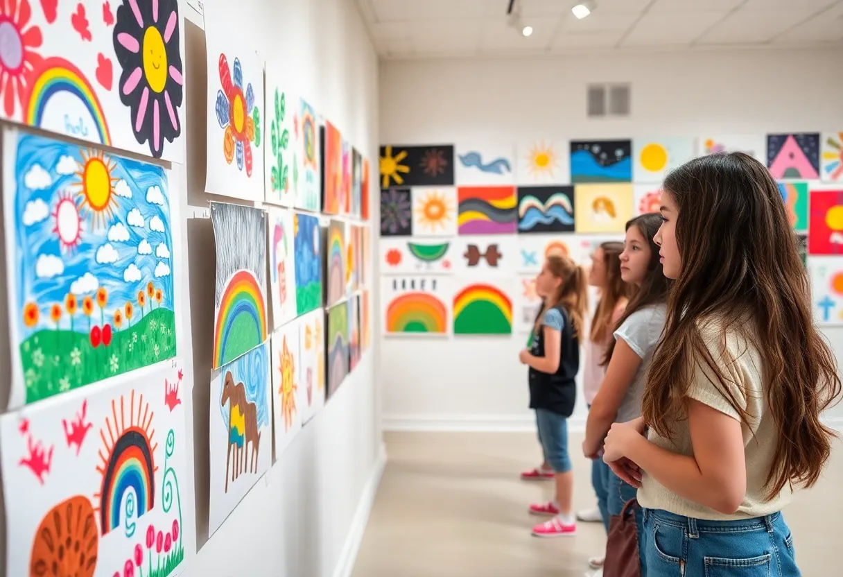 Art exhibition showcasing youth talent at Coastal Discovery Museum