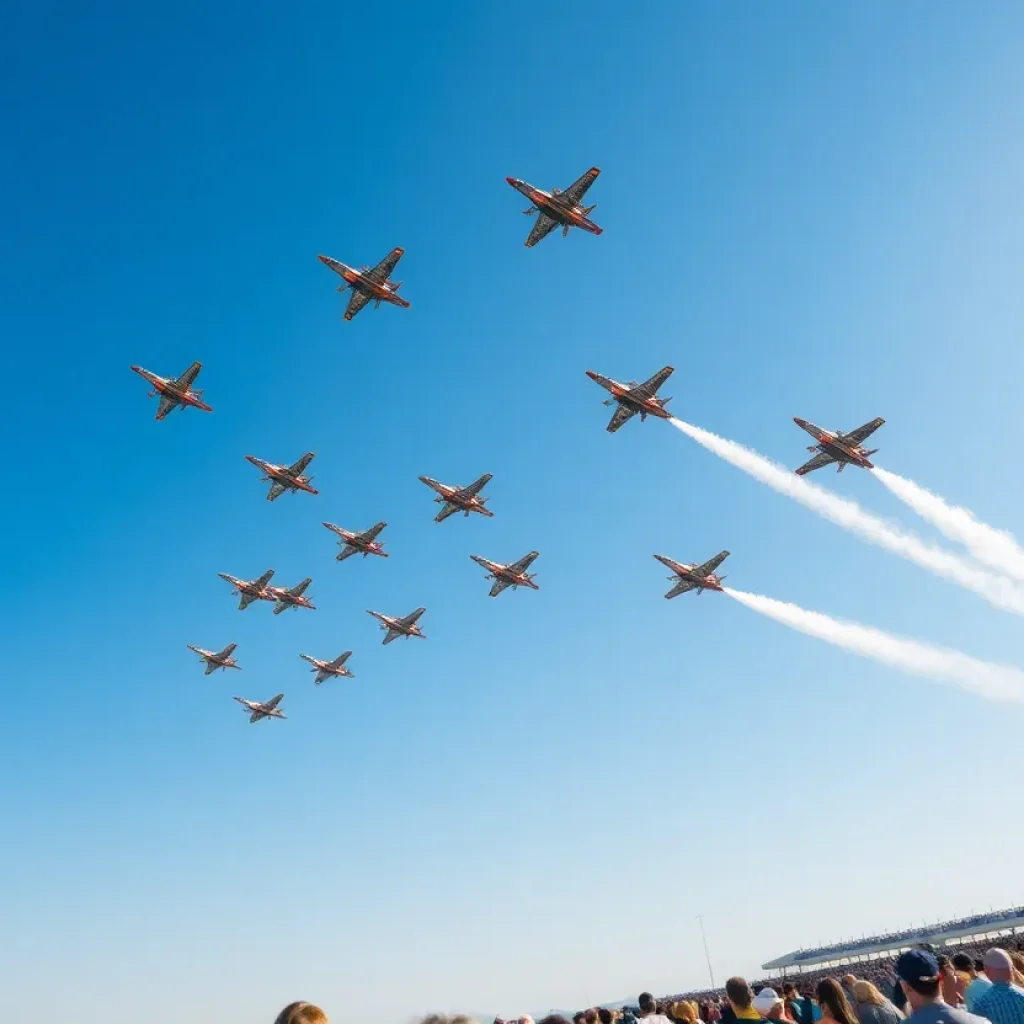 Aerial demonstration at the Marine Corps Air Show