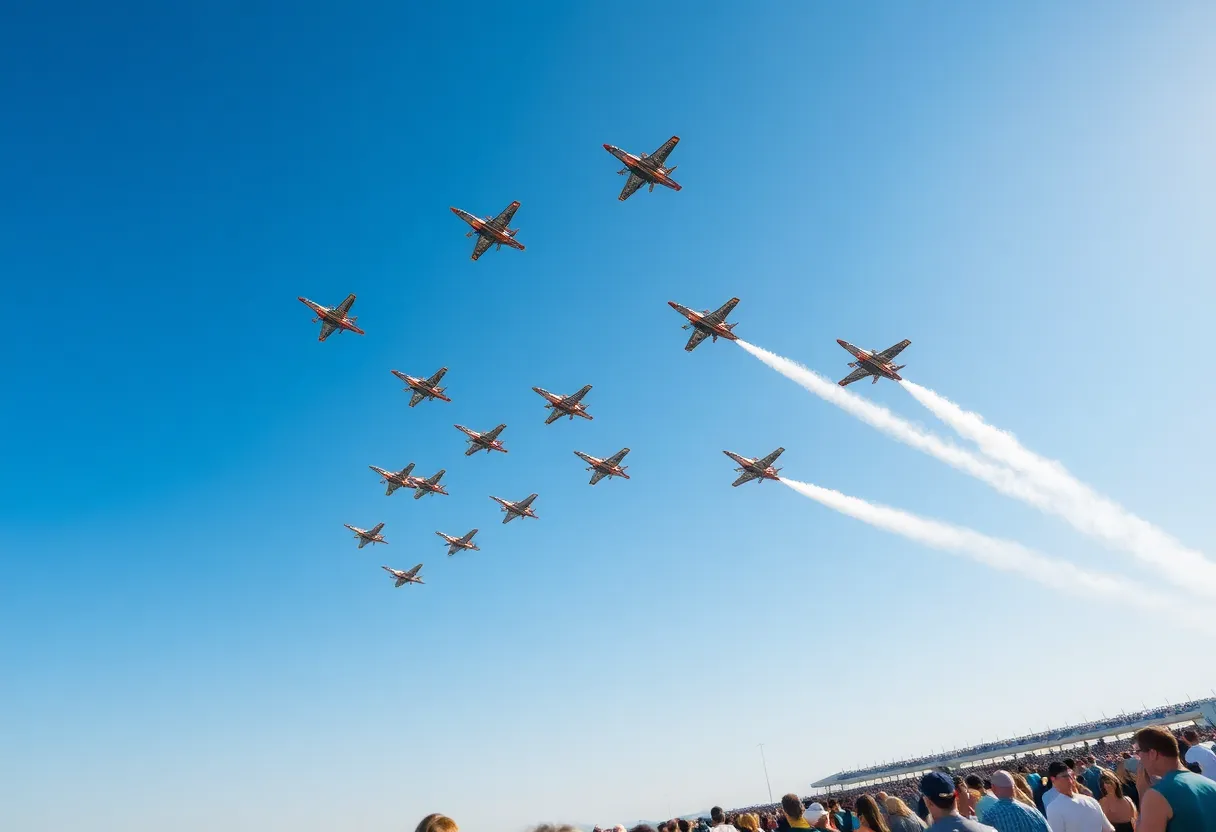 Aerial demonstration at the Marine Corps Air Show