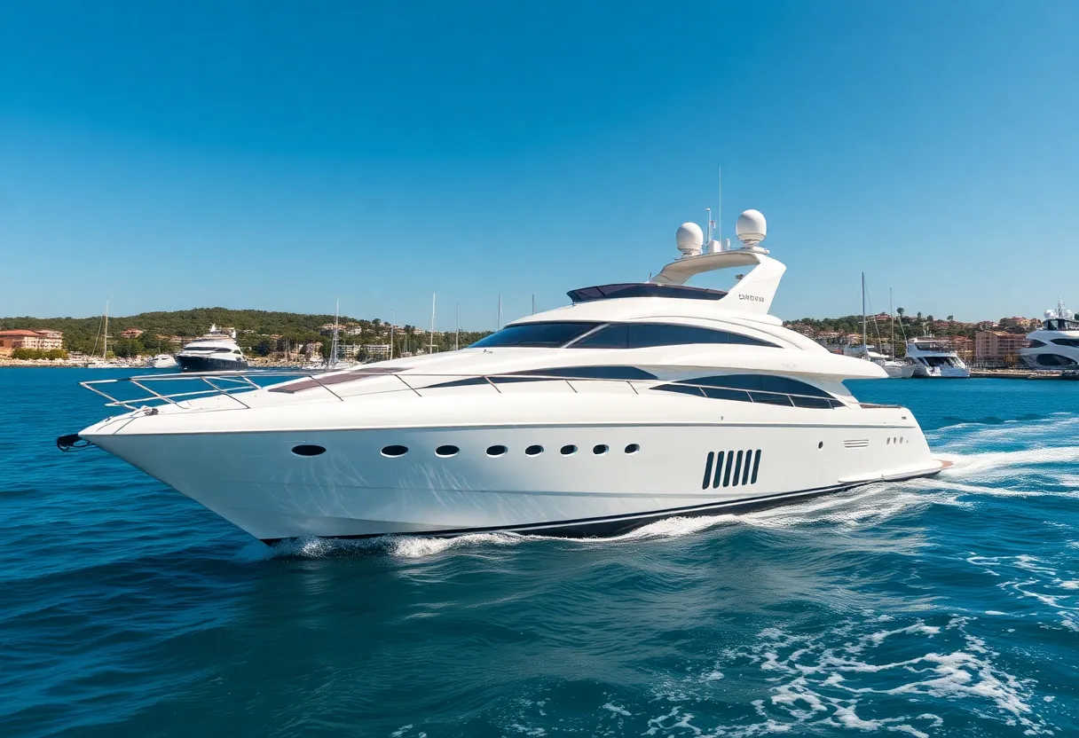Mogambo yacht sailing in the ocean