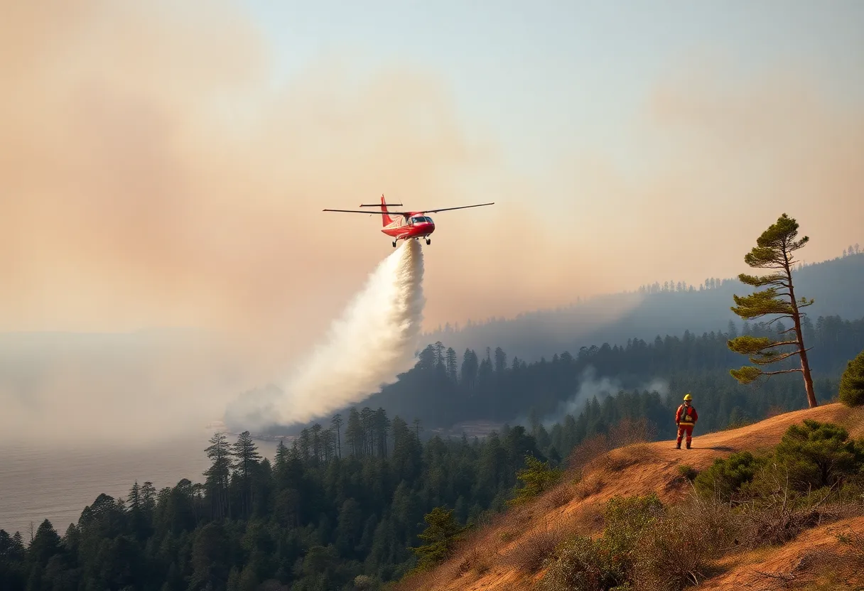 Myrtle Beach Wildfire Firefighting Efforts