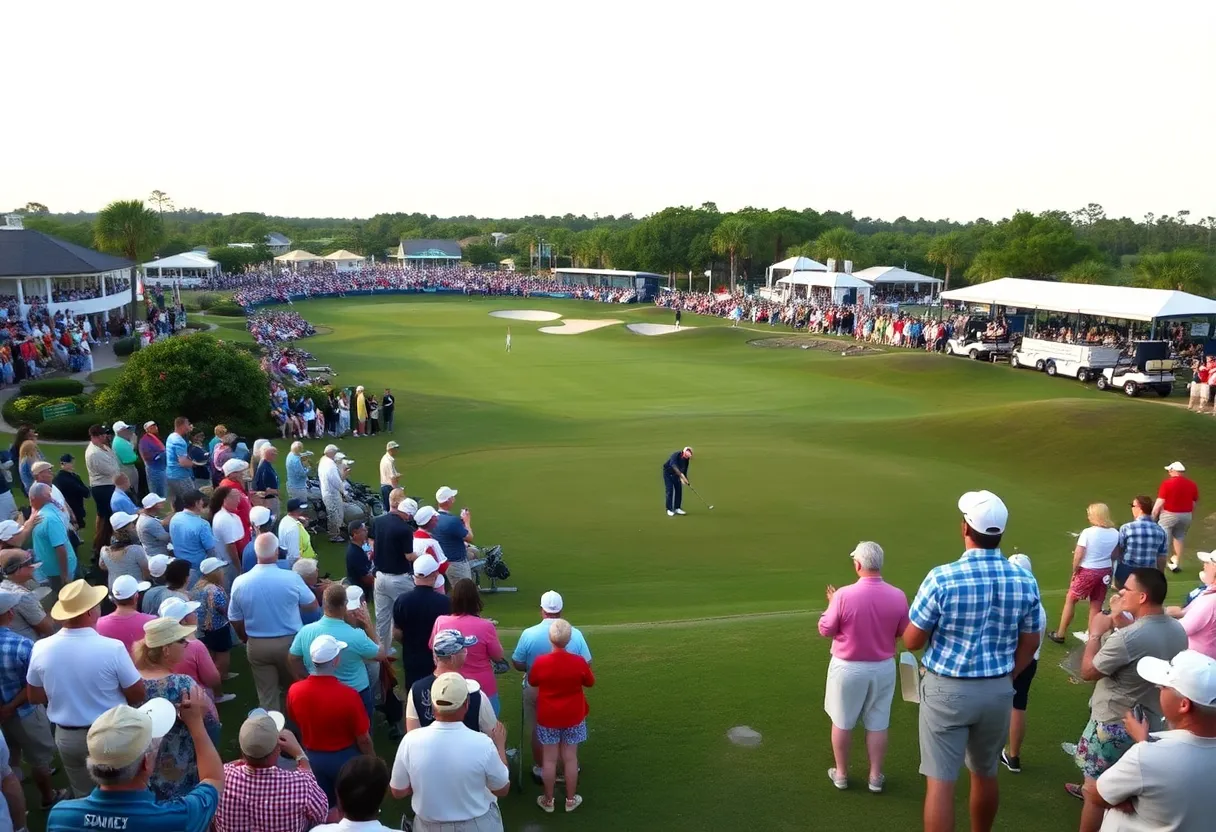 Golfers competing at the RBC Heritage at Harbour Town Golf Links