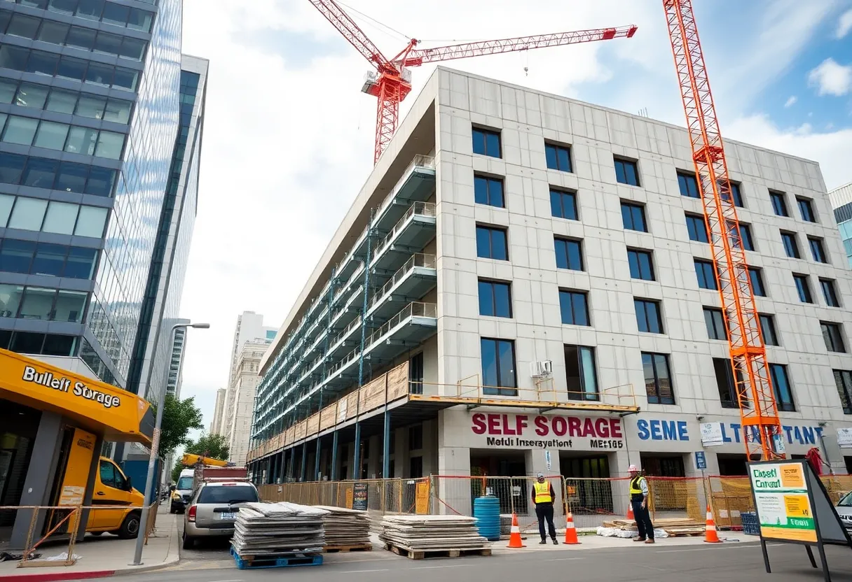 Construction of a modern self-storage facility