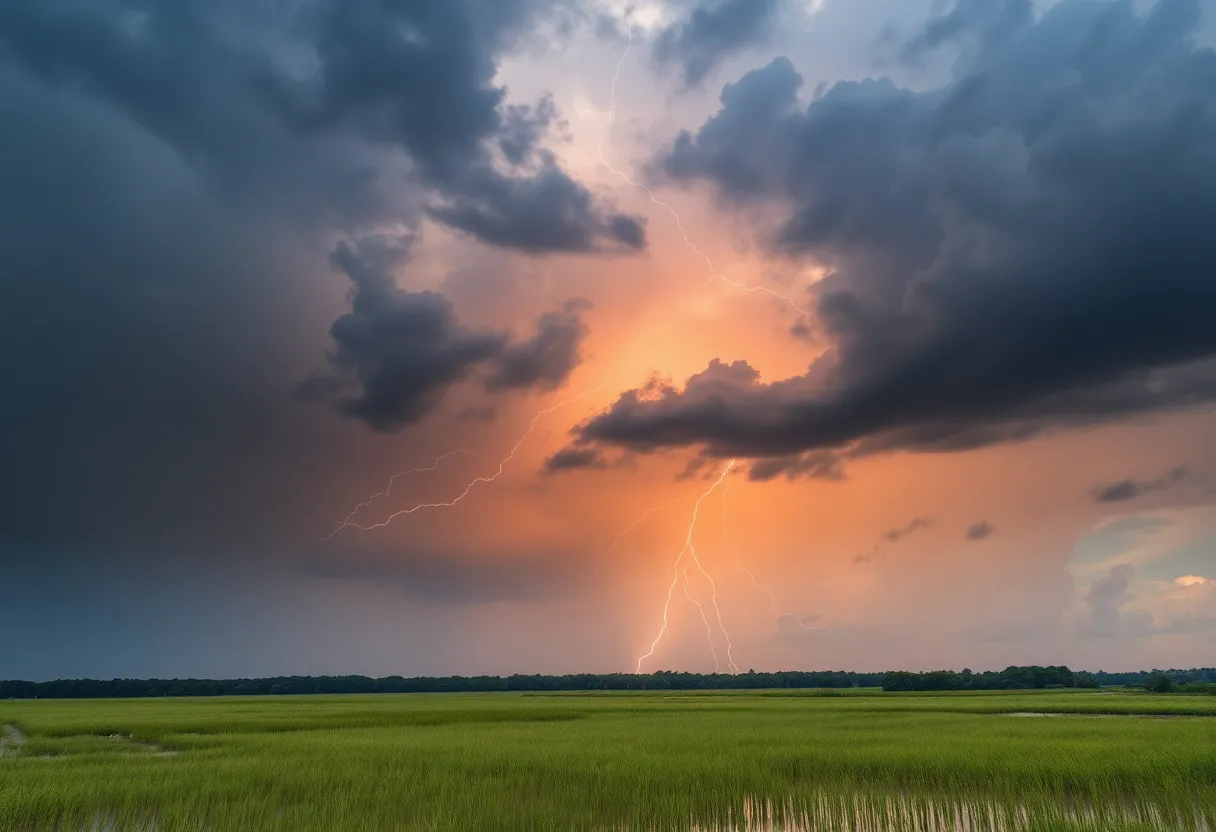 Dark storm clouds gathering over Lowcountry, SC