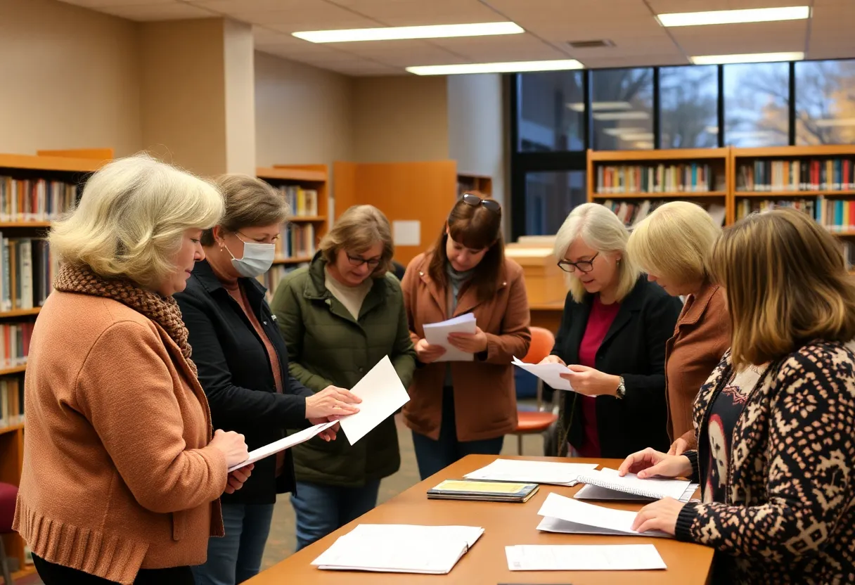 Volunteers providing tax preparation assistance at a community event in Beaufort.