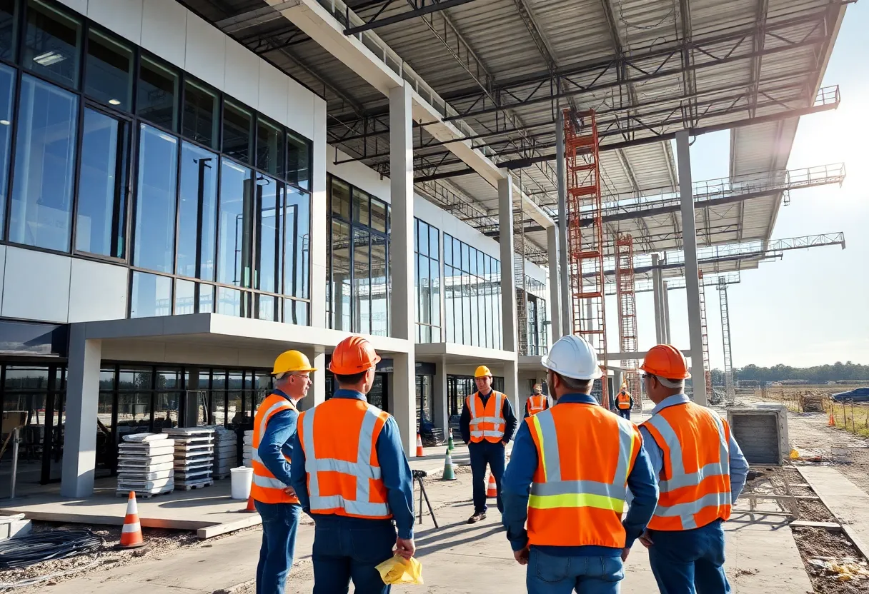Construction site of TL+CO Business Solutions facility in Seabrook, SC