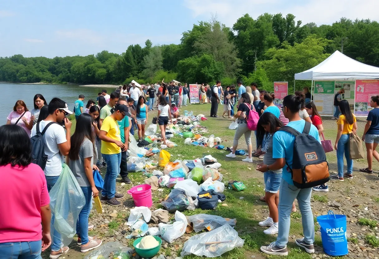 Volunteers participating in the Bluffton May River cleanup