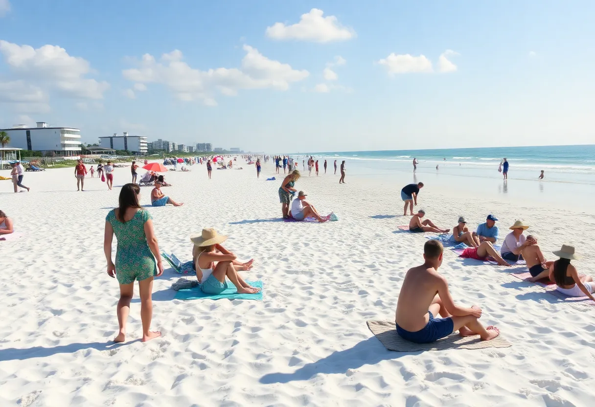 Coligny Beach with new amenities and vibrant blue waters