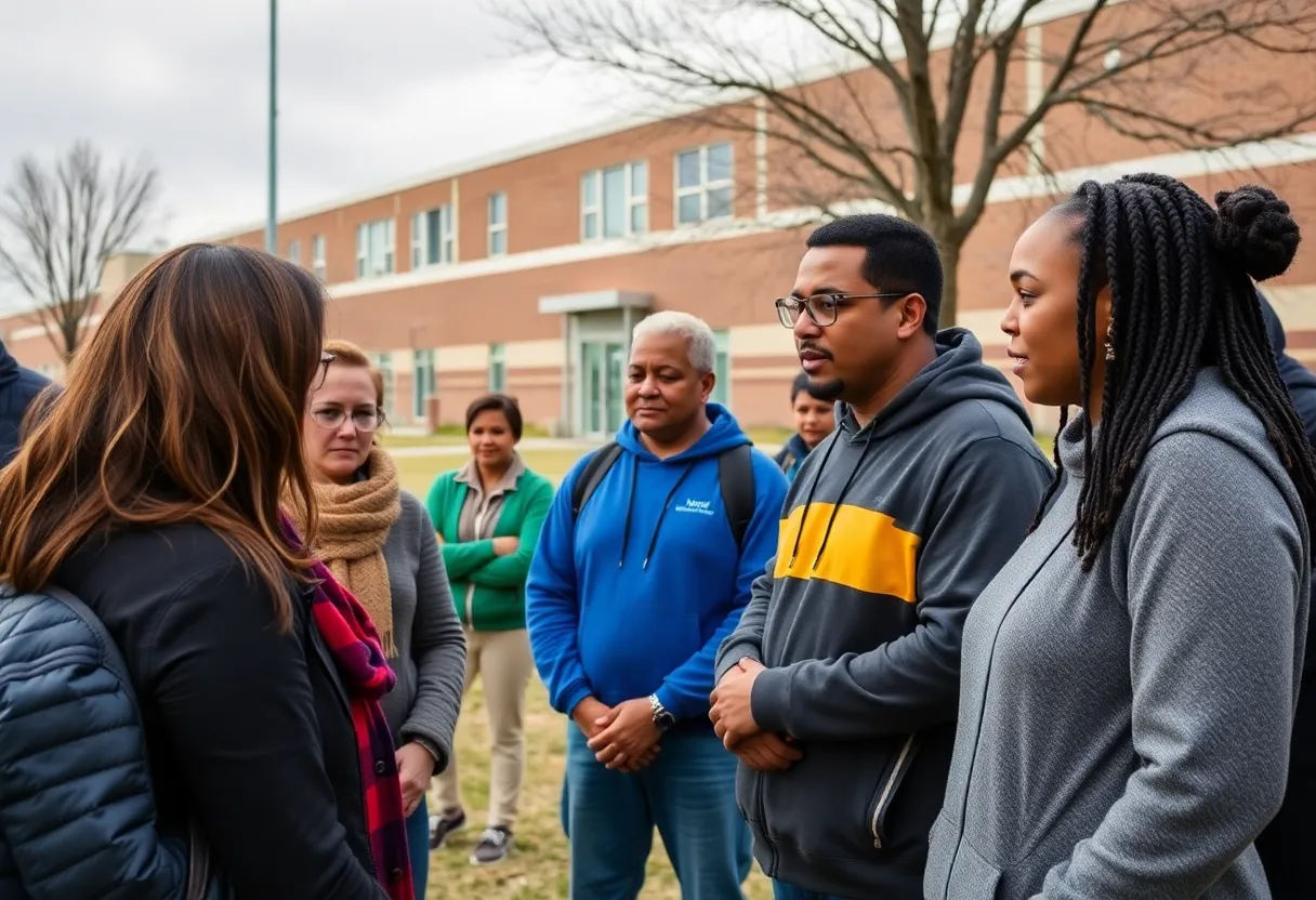 Community discussing school safety measures