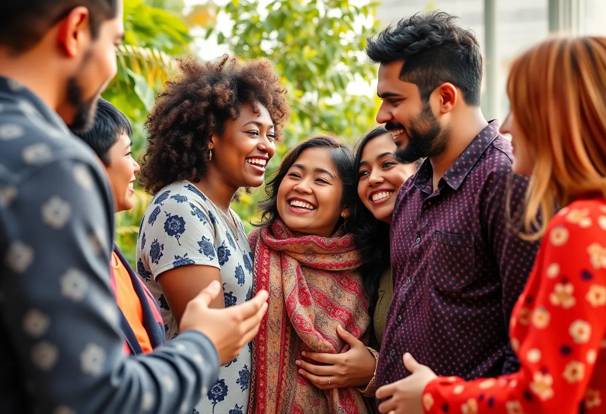 People connecting through emotional marketing
