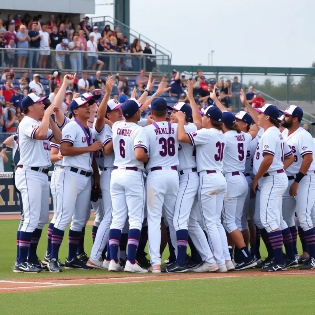 Hilton Head Christian Academy baseball team celebrating their championship win