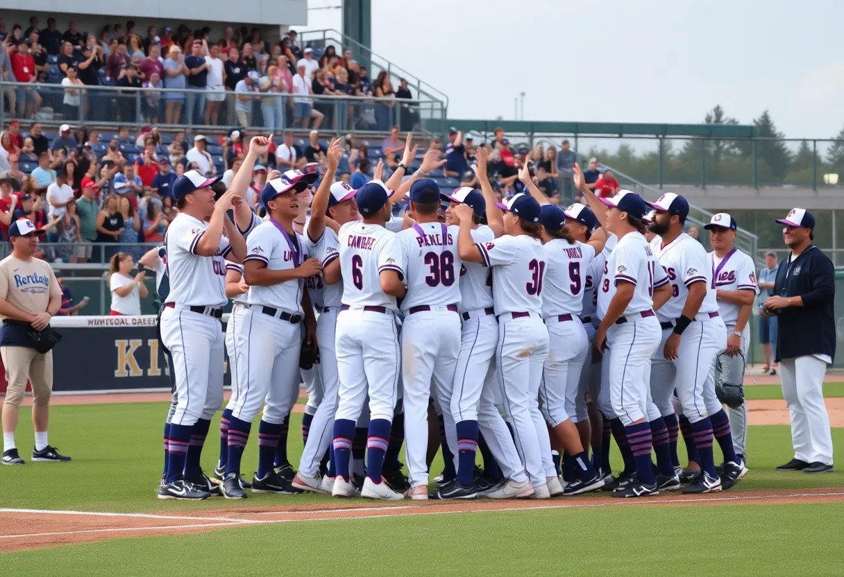 Hilton Head Christian Academy baseball team celebrating their championship win