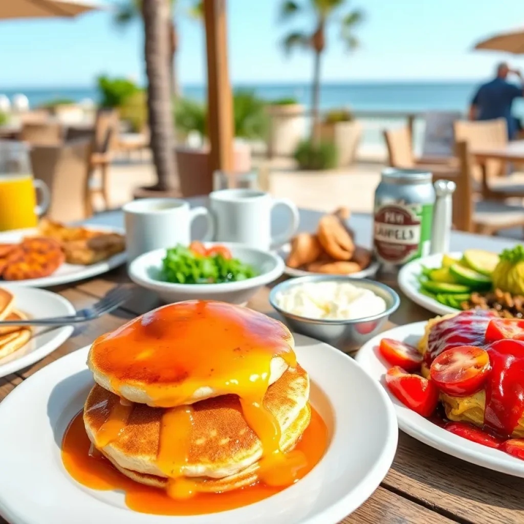 A variety of delicious breakfast dishes served at cafes on Hilton Head Island.