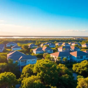 Housing units on Hilton Head Island surrounded by greenery